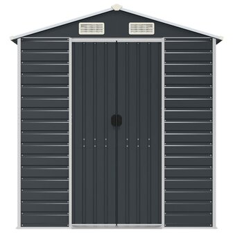 Tuinschuur 191x810x198 cm gegalvaniseerd staal antracietkleurig
