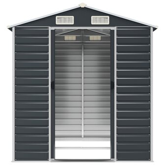 Tuinschuur 191x215x198 cm gegalvaniseerd staal antracietkleurig