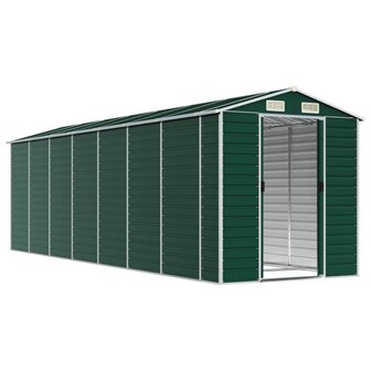 Tuinschuur 191x640x198 cm gegalvaniseerd staal groen