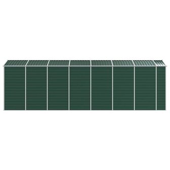 Tuinschuur 191x640x198 cm gegalvaniseerd staal groen