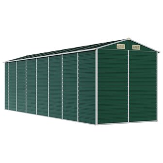 Tuinschuur 191x640x198 cm gegalvaniseerd staal groen
