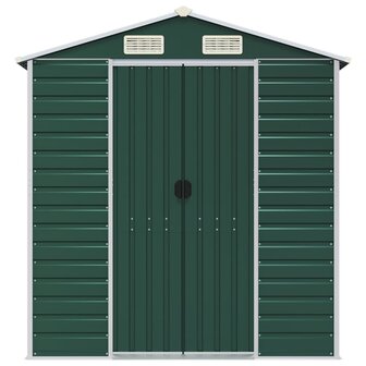 Tuinschuur 191x470x198 cm gegalvaniseerd staal groen