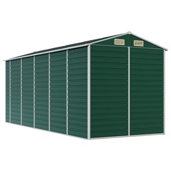 Tuinschuur 191x470x198 cm gegalvaniseerd staal groen