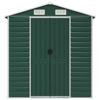 Tuinschuur 191x895x198 cm gegalvaniseerd staal groen