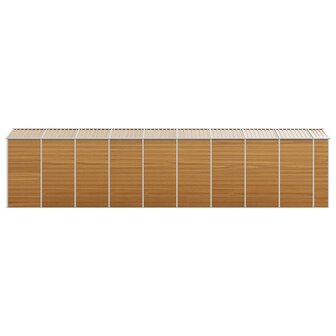 Tuinschuur 191x810x198 cm gegalvaniseerd staal lichtbruin