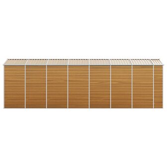 Tuinschuur 191x640x198 cm gegalvaniseerd staal lichtbruin
