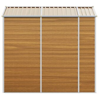 Tuinschuur 191x215x198 cm gegalvaniseerd staal lichtbruin