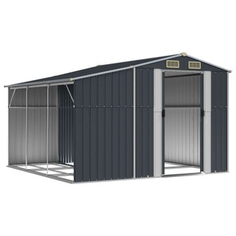 Tuinschuur 277x279x179 cm gegalvaniseerd staal antracietkleurig