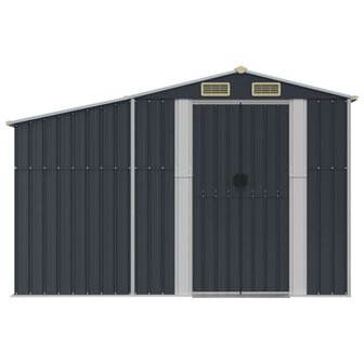 Tuinschuur 277x279x179 cm gegalvaniseerd staal antracietkleurig