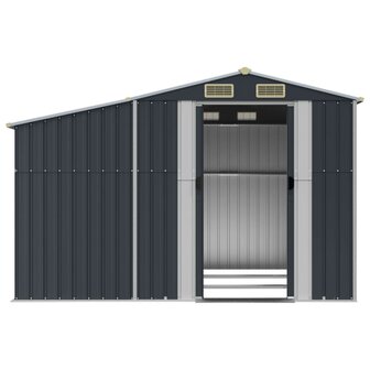 Tuinschuur 277x279x179 cm gegalvaniseerd staal antracietkleurig