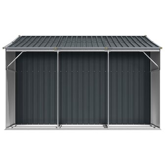 Tuinschuur 277x279x179 cm gegalvaniseerd staal antracietkleurig