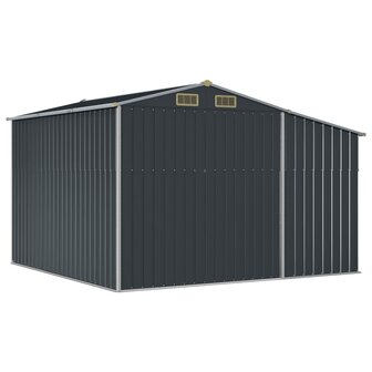 Tuinschuur 277x279x179 cm gegalvaniseerd staal antracietkleurig