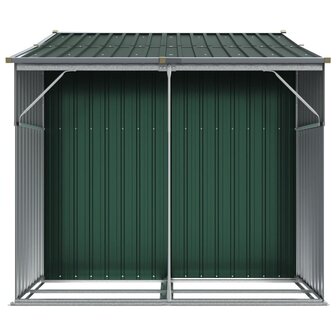 Tuinschuur 277x192,5x179 cm gegalvaniseerd staal groen