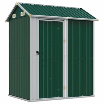 Tuinschuur 192x152,5x237 cm gegalvaniseerd staal groen