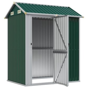 Tuinschuur 192x152,5x237 cm gegalvaniseerd staal groen