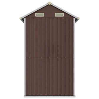 Tuinschuur 192x152,5x237 cm gegalvaniseerd staal bruin