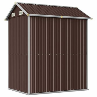 Tuinschuur 192x152,5x237 cm gegalvaniseerd staal bruin