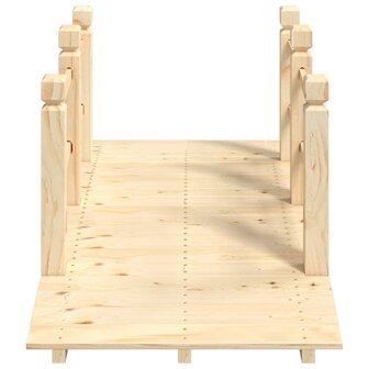Tuinbrug met leuningen 150x67x56 cm massief vurenhout
