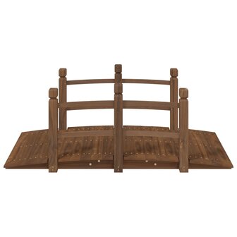 Tuinbrug met leuningen 150x67x56 cm massief vurenhout
