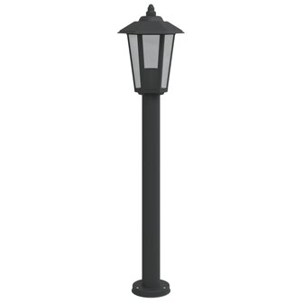Vloerlamp voor buiten 80 cm roestvrijstaal zwart