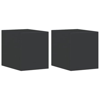 Buitenwandlampen 2 st gegoten aluminium zwart