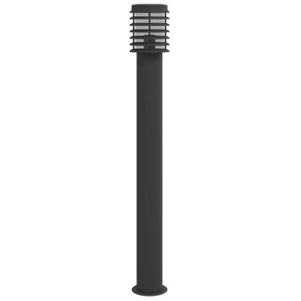 Vloerlamp voor buiten 3 st 110 cm roestvrijstaal zwart