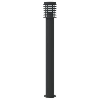 Vloerlamp voor buiten 3 st 110 cm roestvrijstaal zwart
