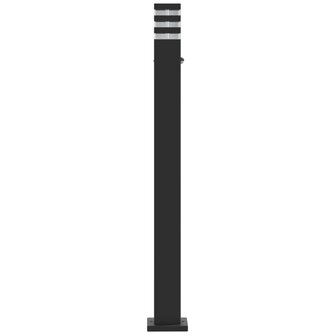 Vloerlamp voor buiten met sensor 110 cm aluminium zwart