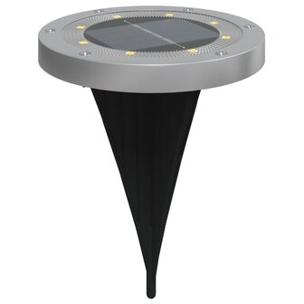 Grondlampen 12 st solar met grondpennen warmwit