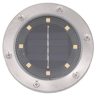 Grondlampen 12 st solar met grondpennen warmwit