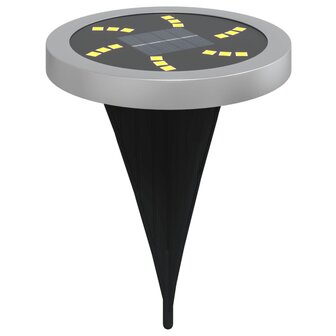 Grondlampen 4 st solar met grondpennen warmwit