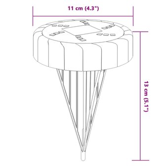 Grondlampen 4 st solar met grondpennen warmwit