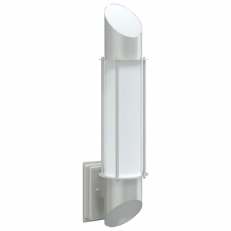 Buitenwandlamp roestvrij staal zilverkleurig