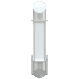 Buitenwandlamp roestvrij staal zilverkleurig