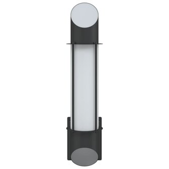 Buitenwandlamp roestvrij staal zwart