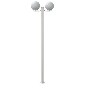 Buitenvloerlampen 3 st 215 cm roestvrij staal zilverkleurig