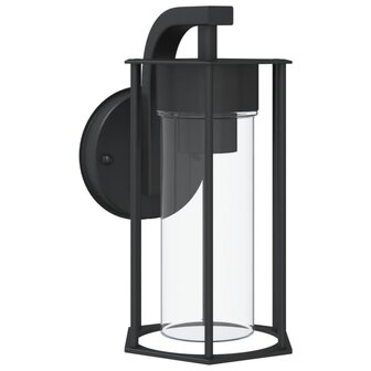 Buitenwandlamp roestvrij staal zwart