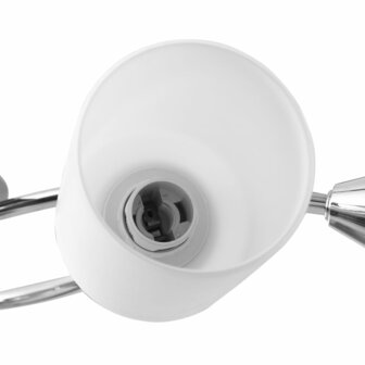 Plafondlamp met keramieken cilindervormige kappen 5xE14 wit