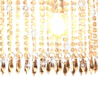Plafondlamp met kristallen kralen 104 cm zilverkleurig