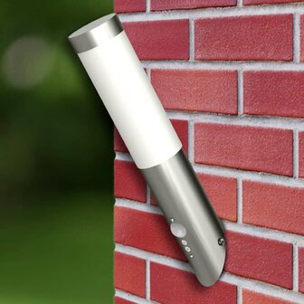 Buitenlamp RVS Enego met sensor (2 stuks)