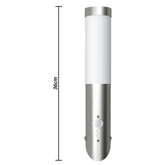 Buitenlamp RVS Enego met sensor (2 stuks)