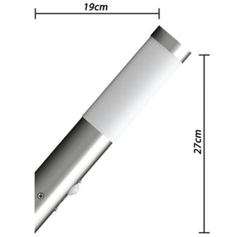 Buitenlamp RVS Enego met sensor (2 stuks)