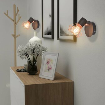 Wandlampen 2 st met LED 8 W