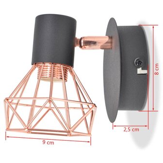 Wandlampen 2 st met LED 8 W