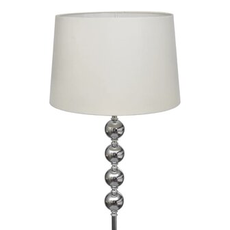 Vloerlamp met hoog standaard en 4 ballen wit