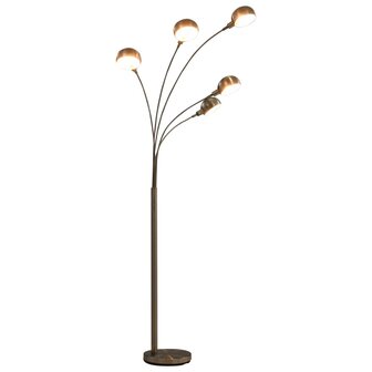 Lamp staand 5xE14 200 cm zilverkleurig