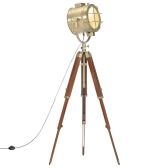 Vloerlamp driepoot 165 cm massief mangohout