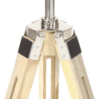 Vloerlamp driepoot 140 cm massief mangohout