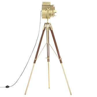 Vloerlamp driepoot 193 cm massief mangohout