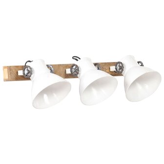 Wandlamp industrieel E27 65x25 cm wit